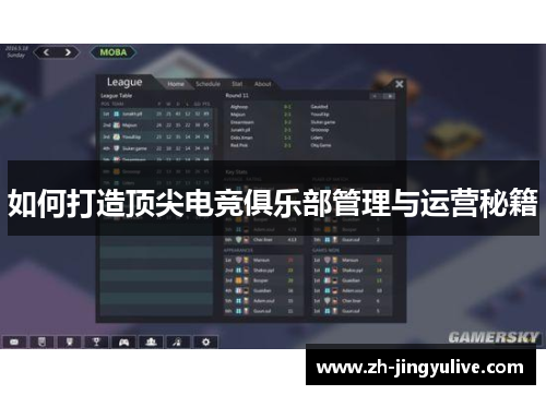 如何打造顶尖电竞俱乐部管理与运营秘籍 如何打造顶尖电竞俱乐部管理与运营秘籍